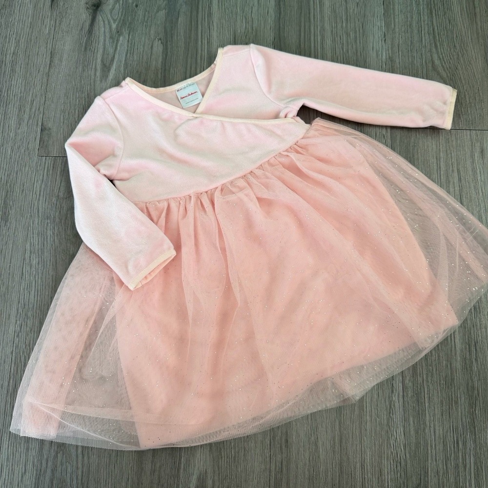 Hanna Andersson 18-24M Pink Balletcore Toddler Party Dress Sparkly Tulle